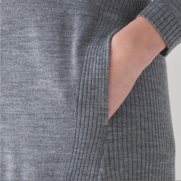 Lululemon Sweat And Savasana Sweater | Merino Wool Grey | Size 4 - Picture 14 of 16